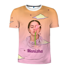 Мужская футболка 3D спортивная с принтом Манижа  Manizha в Санкт-Петербурге, 100% полиэстер с улучшенными характеристиками | приталенный силуэт, круглая горловина, широкие плечи, сужается к линии бедра | Тематика изображения на принте: manizha | далеровна | душанбе | евровидение | евровидение 2021 | манижа | певица | таджикистан | хамраева