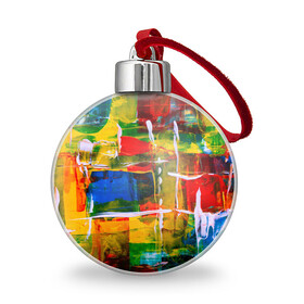 Ёлочный шар с принтом КРАСКИ в Санкт-Петербурге, Пластик | Диаметр: 77 мм | абстракция | краски | молодежное | неформальное | пестрое | цветное