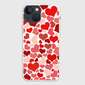 Чехол для iPhone 13 mini с принтом Множество сердец в Санкт-Петербурге,  |  | hearts | love | абстракция | любовь | сердца | сердце | фон