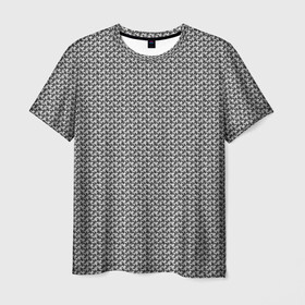 Мужская футболка 3D с принтом Кольчуга в Санкт-Петербурге, 100% полиэфир | прямой крой, круглый вырез горловины, длина до линии бедер | Тематика изображения на принте: chainarmor | chainmail | броня | кольчуга | метал