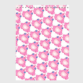 Скетчбук с принтом Сказочная розовая лягушка в Санкт-Петербурге, 100% бумага
 | 48 листов, плотность листов — 100 г/м2, плотность картонной обложки — 250 г/м2. Листы скреплены сверху удобной пружинной спиралью | единорог | животное | лягушка | персонаж | сказка