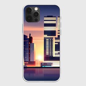 Чехол для iPhone 12 Pro Max с принтом Ночной Город в Санкт-Петербурге, Силикон |  | архитектура | город | закат | здания | ночной город