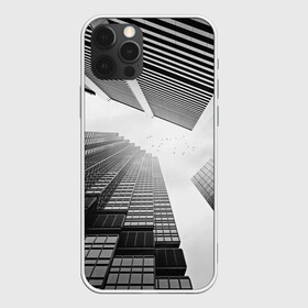 Чехол для iPhone 12 Pro Max с принтом Минимализм в Санкт-Петербурге, Силикон |  | архитектура | город | здания | минимализм | небо | фото | черно белое