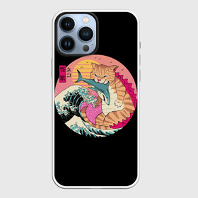 Чехол для iPhone 13 Pro Max с принтом CATZILLA в Санкт-Петербурге,  |  | cat | cats | catzilla | godzilla | japan | kaiju | neko | ninja | retro | samurai | shark | wave | yakuza | акула | волна | годзилла | кайдзю | катана | кот | котенок | котзилла | коты | котэ | котята | кошка | неко | ниндзя | ретро | самурай | якудза