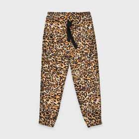 Детские брюки 3D с принтом Leopard в Санкт-Петербурге, 100% полиэстер | манжеты по низу, эластичный пояс регулируется шнурком, по бокам два кармана без застежек, внутренняя часть кармана из мелкой сетки | cheetah | leopard | wool | леопард