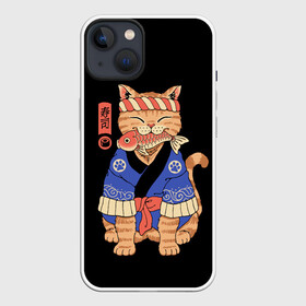 Чехол для iPhone 13 с принтом Суши Мастер в Санкт-Петербурге,  |  | cat | cats | japan | master | ninja | samurai | sushi | yakuza | катана | кот | котенок | коты | котэ | котята | кошка | мастер | ниндзя | самурай | суши | якудза | япония