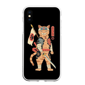 Чехол для iPhone XS Max матовый с принтом Shogun Cat в Санкт-Петербурге, Силикон | Область печати: задняя сторона чехла, без боковых панелей | Тематика изображения на принте: cat | cats | japan | ninja | samurai | shogun | yakuza | катана | кот | котенок | коты | котэ | котята | кошка | ниндзя | самурай | сёгун | якудза | япония