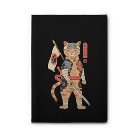 Обложка для автодокументов с принтом Shogun Cat в Санкт-Петербурге, натуральная кожа |  размер 19,9*13 см; внутри 4 больших “конверта” для документов и один маленький отдел — туда идеально встанут права | Тематика изображения на принте: cat | cats | japan | ninja | samurai | shogun | yakuza | катана | кот | котенок | коты | котэ | котята | кошка | ниндзя | самурай | сёгун | якудза | япония