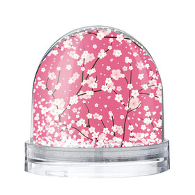 Снежный шар с принтом Сакура в Санкт-Петербурге, Пластик | Изображение внутри шара печатается на глянцевой фотобумаге с двух сторон | flowers | ветки сакуры | розовые цветочки | сакура | цветы