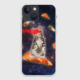 Чехол для iPhone 13 mini с принтом Котик в космосе в Санкт-Петербурге,  |  | nyan cat | youtube | еда | космос | котик | мемы | пицца | психоделика | ютуб