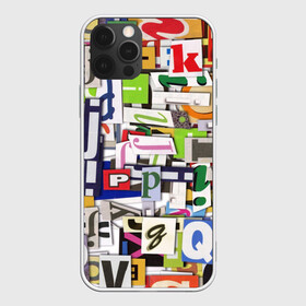 Чехол для iPhone 12 Pro с принтом АЛФАВИТ в Санкт-Петербурге, силикон | область печати: задняя сторона чехла, без боковых панелей | алфавит | буквы | молодежное | пестрое | хайп