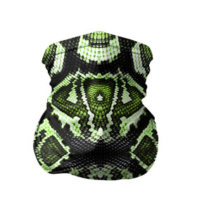 Бандана-труба 3D с принтом Green Snake в Санкт-Петербурге, 100% полиэстер, ткань с особыми свойствами — Activecool | плотность 150‒180 г/м2; хорошо тянется, но сохраняет форму | reptile | scales | skin | snake | змея