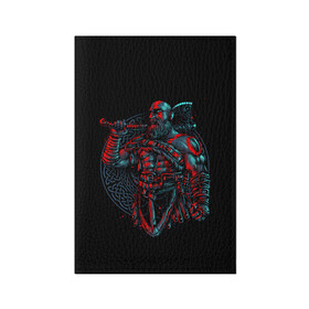 Обложка для паспорта матовая кожа с принтом Brutal Kratos в Санкт-Петербурге, натуральная матовая кожа | размер 19,3 х 13,7 см; прозрачные пластиковые крепления | gad of war | game | games | god of war | god of wor | атрей | атрэй | бог войны | игра | игры | кратос