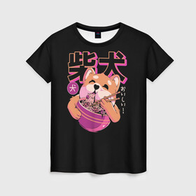 Женская футболка 3D с принтом Корги в Санкт-Петербурге, 100% полиэфир ( синтетическое хлопкоподобное полотно) | прямой крой, круглый вырез горловины, длина до линии бедер | корги | корж | коржик | пёс | пёсик | собака | собачка | щенок | щеночек