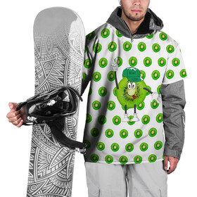 Накидка на куртку 3D с принтом Mr. Kiwi в Санкт-Петербурге, 100% полиэстер |  | happy kiwi | kiwi | еда | киви | мистер киви | счастливый киви | ягода