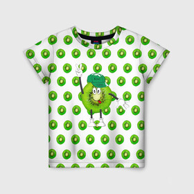 Детская футболка 3D с принтом Mr Kiwi в Санкт-Петербурге, 100% гипоаллергенный полиэфир | прямой крой, круглый вырез горловины, длина до линии бедер, чуть спущенное плечо, ткань немного тянется | Тематика изображения на принте: happy kiwi | kiwi | еда | киви | мистер киви | счастливый киви | ягода