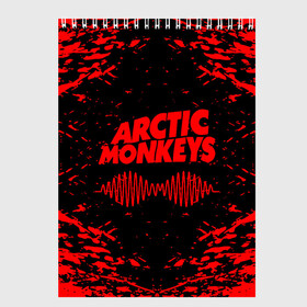 Скетчбук с принтом arctic monkeys в Санкт-Петербурге, 100% бумага
 | 48 листов, плотность листов — 100 г/м2, плотность картонной обложки — 250 г/м2. Листы скреплены сверху удобной пружинной спиралью | Тематика изображения на принте: arctic monkeys | arctic monkeys live | do i wanna know | domino | domino records | full album | lyrics | mardy bum | whyd you only call me when youre high | арктические обезьяны | домино пластинки | полный альбом | тексты песен
