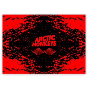 Поздравительная открытка с принтом arctic monkeys в Санкт-Петербурге, 100% бумага | плотность бумаги 280 г/м2, матовая, на обратной стороне линовка и место для марки
 | arctic monkeys | arctic monkeys live | do i wanna know | domino | domino records | full album | lyrics | mardy bum | whyd you only call me when youre high | арктические обезьяны | домино пластинки | полный альбом | тексты песен