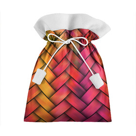 Подарочный 3D мешок с принтом Сплетение в Санкт-Петербурге, 100% полиэстер | Размер: 29*39 см | молодежное | пестрое | плетенка | счастье | хайп | цветное