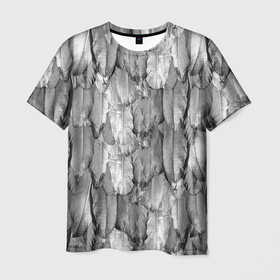 Мужская футболка 3D с принтом White Raven в Санкт-Петербурге, 100% полиэфир | прямой крой, круглый вырез горловины, длина до линии бедер | plumage | raven | ворон | оперение | перья