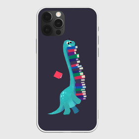 Чехол для iPhone 12 Pro Max с принтом Book Dinosaur в Санкт-Петербурге, Силикон |  | barosaurus | book | books | dino | dinosaur | knowledge | study | барозавр | знания | книга | книги | книжный