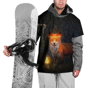 Накидка на куртку 3D с принтом Лиса с огненной короной в Санкт-Петербурге, 100% полиэстер |  | Тематика изображения на принте: fox | foxy | животное | звери | лиса | лисенок | лисичка | милая | рыжая | фокс