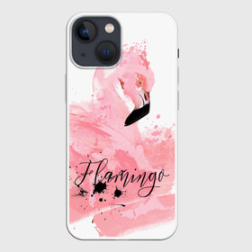 Чехол для iPhone 13 mini с принтом flamingo в Санкт-Петербурге,  |  | flamingo | птицы | розовый | фламинго