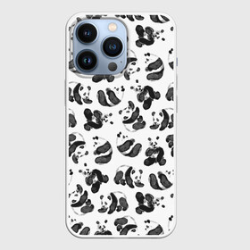 Чехол для iPhone 13 Pro с принтом Акварельные панды паттерн в Санкт-Петербурге,  |  | art | black white | cute | funny panda | panda | pandas | pattern | watercolor | акварель | акварельный рисунок | арт | детский рисунок | маленькие панды | медведи | медвежата | милые панды | мишки | панда | пандочка | пандочки | узор
