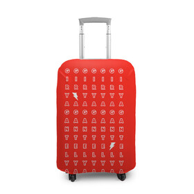 Чехол для чемодана 3D с принтом Stand out red в Санкт-Петербурге, 86% полиэфир, 14% спандекс | двустороннее нанесение принта, прорези для ручек и колес | red energy | выделение | молния | свободный текст | энергия