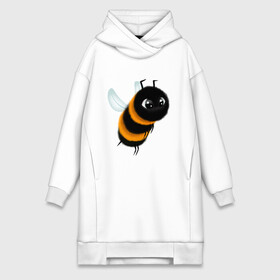 Платье-худи хлопок с принтом Пчела в Санкт-Петербурге,  |  | bee | bees | пчела | пчелы | шмель