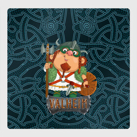 Магнитный плакат 3Х3 с принтом Valheim веселый викинг в Санкт-Петербурге, Полимерный материал с магнитным слоем | 9 деталей размером 9*9 см | fantasy | mmo | valheim | valve | валхейм | вальхейм | викинги | выживалка | игра | королевская битва | ммо | ролевая игра | фэнтази