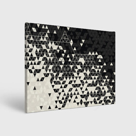 Холст прямоугольный с принтом Абстракция в Санкт-Петербурге, 100% ПВХ |  | абстракция | арт | белый | вектор | векторный рисунок | рисунок | треугольник | треугольники | чёрно белый | чёрный