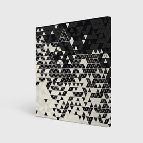 Холст квадратный с принтом Абстракция в Санкт-Петербурге, 100% ПВХ |  | абстракция | арт | белый | вектор | векторный рисунок | рисунок | треугольник | треугольники | чёрно белый | чёрный