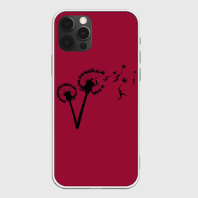 Чехол для iPhone 12 Pro Max с принтом Dandelion flight. Red Frame в Санкт-Петербурге, Силикон |  | Тематика изображения на принте: dandelion | flight | garden | human | people | travel | люди | на | одуванчик | одуванчике | парение | парить | полет | путешествие | растение | человек