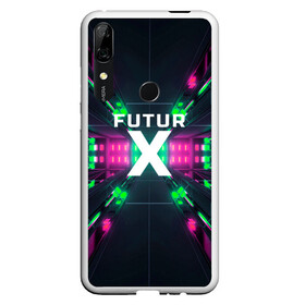 Чехол для Honor P Smart Z с принтом FuturX в Санкт-Петербурге, Силикон | Область печати: задняя сторона чехла, без боковых панелей | будущее | киберпанк | крест | неон | технологии