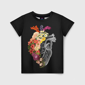 Детская футболка 3D с принтом Natural Heart Dual в Санкт-Петербурге, 100% гипоаллергенный полиэфир | прямой крой, круглый вырез горловины, длина до линии бедер, чуть спущенное плечо, ткань немного тянется | 8 | flower | flowers | garden | heart | natural | symbiote | день | женский | марта | международный | природа | растения | сердце | симбиот | цветы