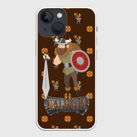 Чехол для iPhone 13 mini с принтом Valheim Viking в Санкт-Петербурге,  |  | Тематика изображения на принте: fantasy | mmo | valheim | valve | валхейм | вальхейм | викинги | выживалка | игра | королевская битва | ммо | ролевая игра | фэнтази