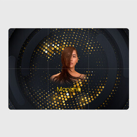 Магнитный плакат 3Х2 с принтом Manizha Gold Black в Санкт-Петербурге, Полимерный материал с магнитным слоем | 6 деталей размером 9*9 см | manizha | далеровна | душанбе | евровидение | евровидение 2021 | манижа | певица | таджикистан | хамраева