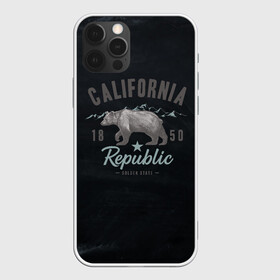 Чехол для iPhone 12 Pro Max с принтом California republic в Санкт-Петербурге, Силикон |  | bear | california | republic | state | калифорния | медведь | республика