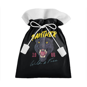 Подарочный 3D мешок с принтом Пантера 1986 в Санкт-Петербурге, 100% полиэстер | Размер: 29*39 см | Тематика изображения на принте: 1986 | panther | джунгли | дикая | кошка | пантера