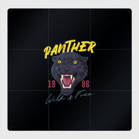 Магнитный плакат 3Х3 с принтом Пантера 1986 в Санкт-Петербурге, Полимерный материал с магнитным слоем | 9 деталей размером 9*9 см | Тематика изображения на принте: 1986 | panther | джунгли | дикая | кошка | пантера