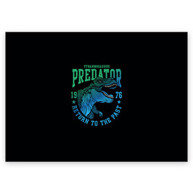 Поздравительная открытка с принтом Dino predator в Санкт-Петербурге, 100% бумага | плотность бумаги 280 г/м2, матовая, на обратной стороне линовка и место для марки
 | 1976 | dino | t rex | trex | дино | динозавр | тирекс | хищник