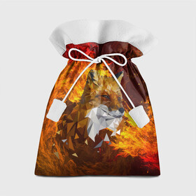 Подарочный 3D мешок с принтом Огненный Лис в Санкт-Петербурге, 100% полиэстер | Размер: 29*39 см | animal | fire | fox | texture | битва огней | животные | лис | лиса | огонь | пламя | стихия | текстура