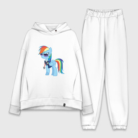 Женский костюм хлопок Oversize с принтом Pony   Rainbow Dash в Санкт-Петербурге,  |  | applejack | friendship | mylittlepony | rainbow dash | twilight sparkle | waifu | вайфу | дружба это магия | кони | моя маленькая пони | мультфильм | пони | радуга | ренбоу деш | эплджек