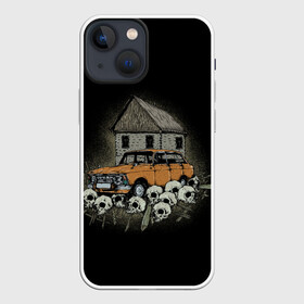 Чехол для iPhone 13 mini с принтом Истребитель дачников в Санкт-Петербурге,  |  | автомобиль | дом | русская машина | таз | череп