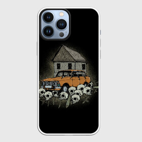 Чехол для iPhone 13 Pro Max с принтом Истребитель дачников в Санкт-Петербурге,  |  | автомобиль | дом | русская машина | таз | череп