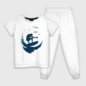 Детская пижама хлопок с принтом Surf 2 в Санкт-Петербурге, 100% хлопок |  брюки и футболка прямого кроя, без карманов, на брюках мягкая резинка на поясе и по низу штанин
 | Тематика изображения на принте: surf | usa | калифорния | лето | море