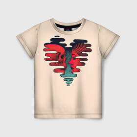 Детская футболка 3D с принтом ВМЕСТЕ НАВСЕГДА в Санкт-Петербурге, 100% гипоаллергенный полиэфир | прямой крой, круглый вырез горловины, длина до линии бедер, чуть спущенное плечо, ткань немного тянется | Тематика изображения на принте: вдохновение | вечнаялюбовь | кости | любовь | мертвец | мечта | романтика