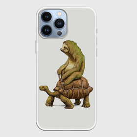 Чехол для iPhone 13 Pro Max с принтом Тише едешь... А впрочем... в Санкт-Петербурге,  |  | animal | land | road | sloth | speed | travel | turtle | walk | way | дорога | животные | запредельная | ленивец | неспешная | поездка | прогулка | путь | родео | скорость | сухопутная | черепаха