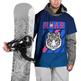 Накидка на куртку 3D с принтом Roar Tiger в Санкт-Петербурге, 100% полиэстер |  | roar | большая кошка | полосатый | тигр | тигрица | хищник